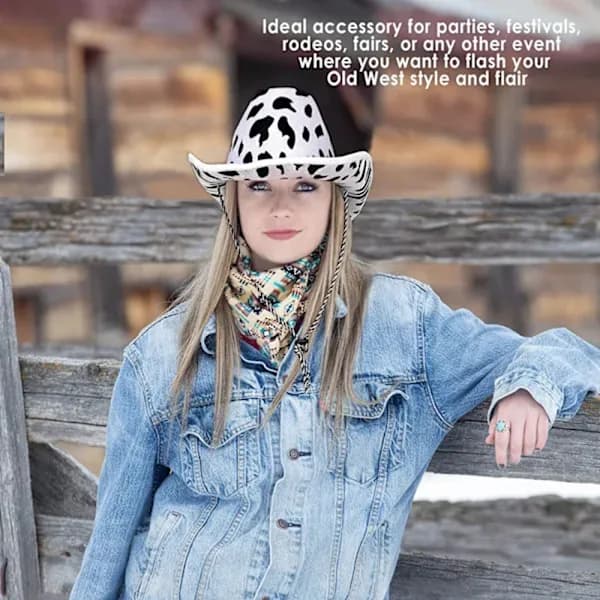 Beistel Cowboyhat til Westerntema, Vilde Vesten Festtilbehør, Halloween-Kostume.