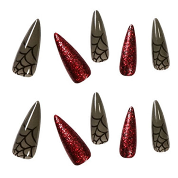 IC Halloween Liimattavat Kynnet Pitkät med Ghost Face Design cover style 5