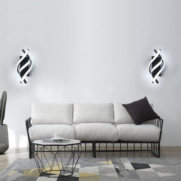 IC Vægslampe til Indendørs, LED-Vægslampe Moderne 12W Buet Design, Led