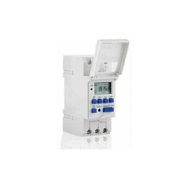 Digital Timer, 1 stk. LCD Display Ugentlig Programmerbar Elektronisk Tidsrelæ Switch 16on ＆ 16off Timer(220V)..DEBUNS