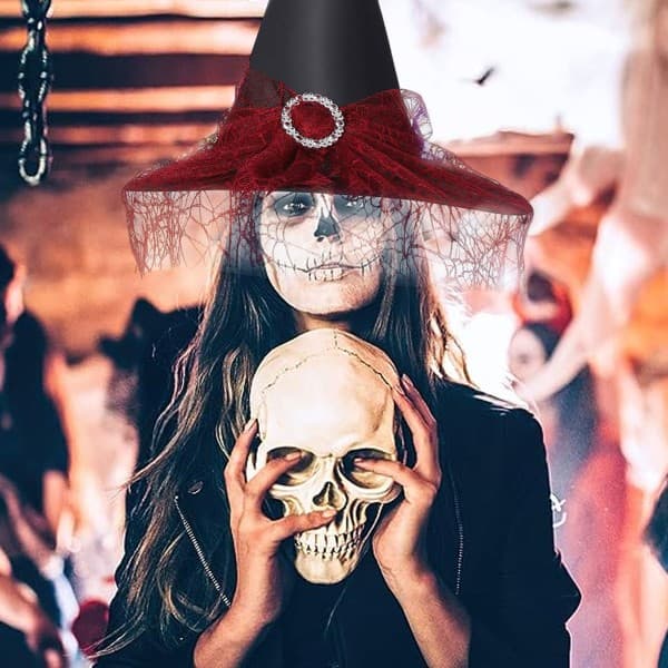 IC 2 stk Halloween Heksehatt Trollmann Menn Kvinner Kostyme Cosplay Fest