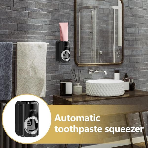 Toothpaste Dispenser - Automatic - Wall Organizer - Dispenser - Suitable - Toothpaste - Bathroom Accessories - Press Toothpaste