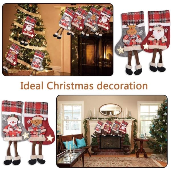 IC Julstrumpor 4-pack Julstrumpor Julstövel Hängstrumpor jul