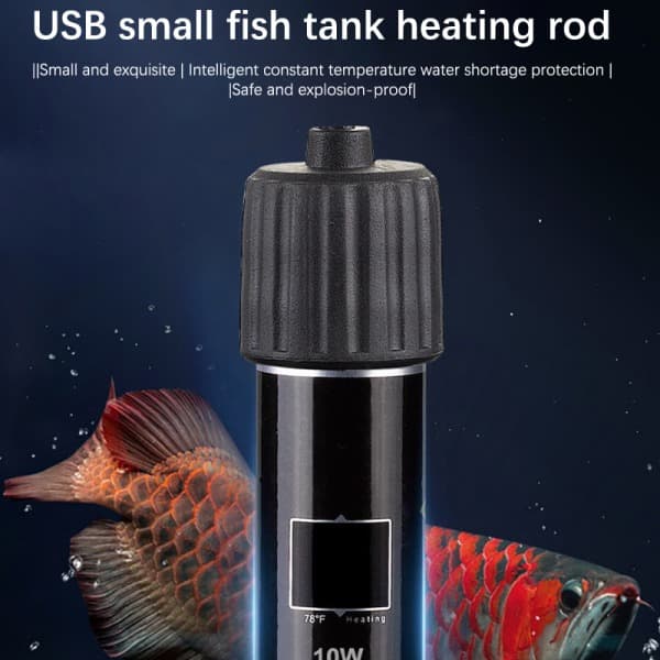 IC USB Mini Akvariumvärmare för litet akvarium 26°C Konstant
