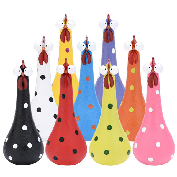 Harts Langnakkede Kylling Ornamenter for Hagebord Figurer C