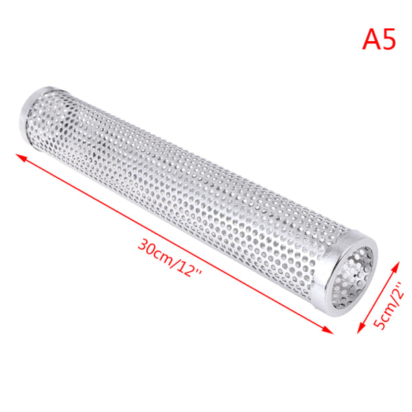 IC BBQ Rustfrit Stål Perforeret Mesh Røgrør Filter Varmt Koldt Style A5 A5