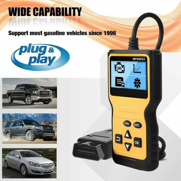 Universal Scanner Motorfelkodsläsare, CAN Diagnostikverktyg för Alla OBD II Protokoll Bilar Sedan 1996