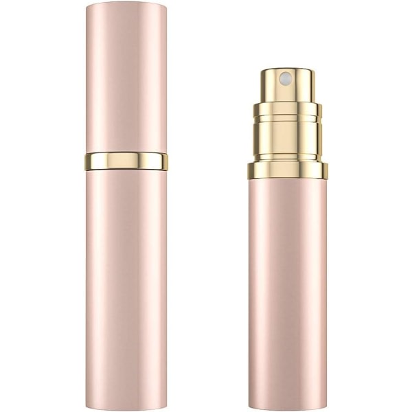 Resepåfyllningsbar parfymflaska Atomiser, Portable Easy Refill Parfym Spray Pump Tom flaska, 5ml (roseguld) rosa gull