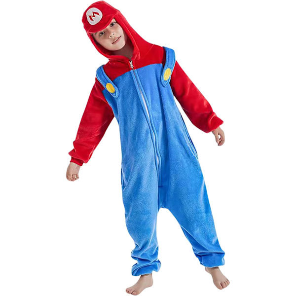 Lasten/Unisex Hieno Pukeutumisen Eläimen Asun Onesie Yöasu Pyjama Haalarit Cosplay Kigurumi Joulu Halloween Hieno Pukeutumisen Mario3 140