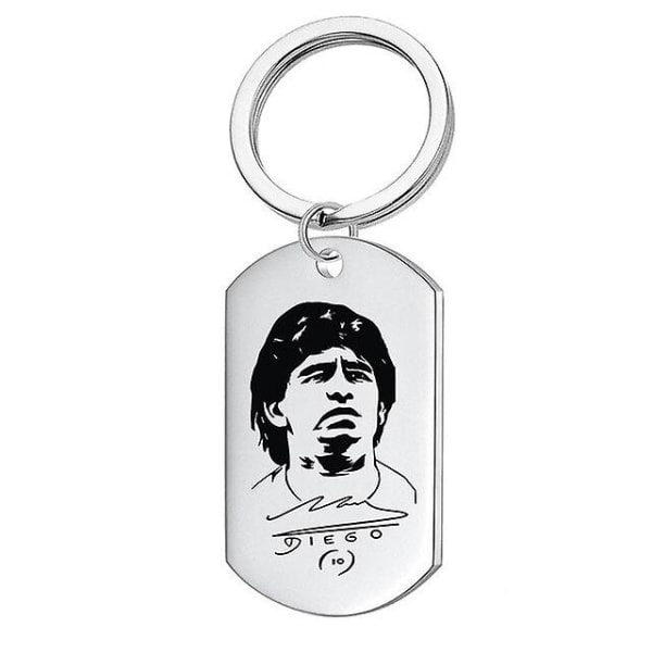Maradona Nøkkelring Fotball Fotball Superstjerne Hengesmykke Halskjede Fans Smykker Gave IC