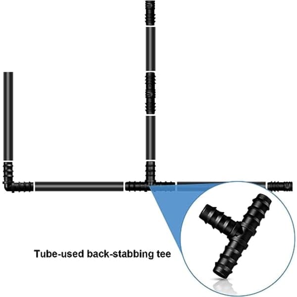 IC Rörkopplingar för 16 mm bevattningssystem (T-koppling)