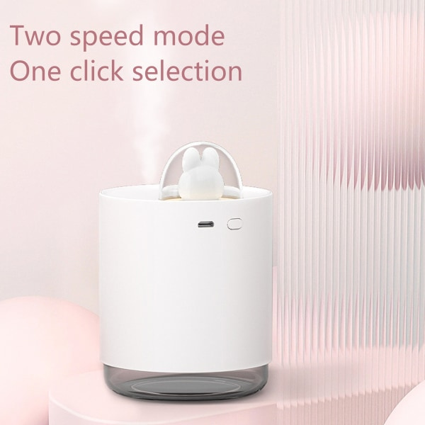 IC Mini Portable Desk Luftfuktare - Söt Kanin USB Cool Mist Air White