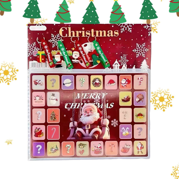 2024 Christmas Calendar Puzzle 1008 Pieces, Santa Claus Puzzle, Christmas Gifts for, 24 Puzzle Box Countdown, Christmas Gift for Boys and Girls (N)