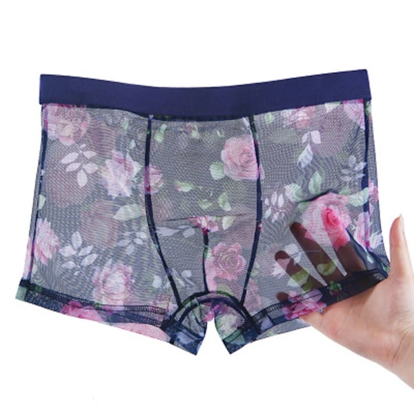 Män Herrunderkläder Ultratunna Transparenta Boxer Shorts Man Mesh Kalsonger Homme Underkläder Boxer Shorts Bekväma Herrunderkläder AB199 AB199 XXL