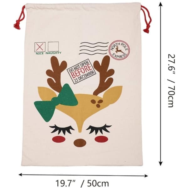 IC Tomte julstrumpa Tomtesäck med sladd extra stor 70 x 50 cm B