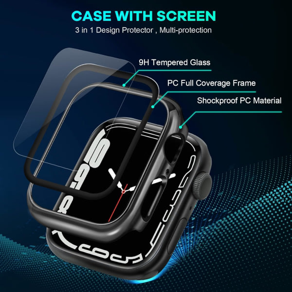 Hårt PC- case med skärmskydd i härdat glas kompatibel med IC