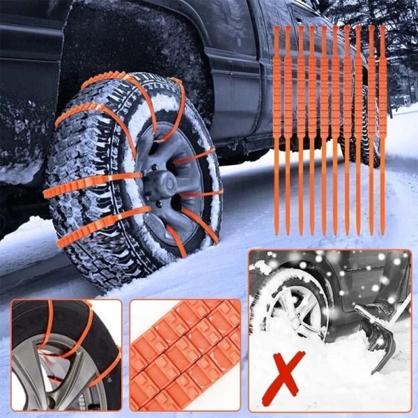 20 stk Hjul Dekk Snø Anti-Skli Kjeder for Bil Lastebil SUV Nød Universal 20 stk