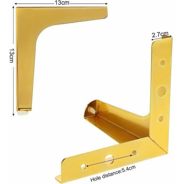 Sæt med 4 møbelben i metal, 13 cm moderne trekantede metal sofaben til skab, sofa, stol