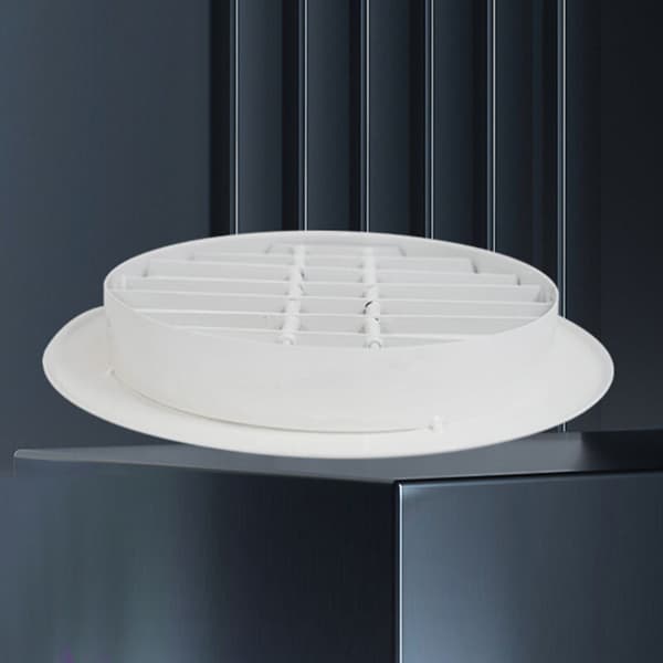 Ventilationsgaller i plast - Insektsskydd, Vit