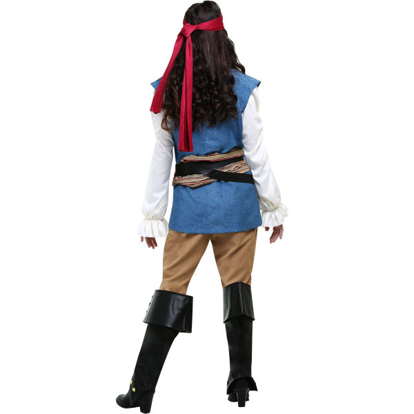 Rogue Pirate Costume til mænd, Halloween Cosplay Party Pirate Outfit Kvinder M
