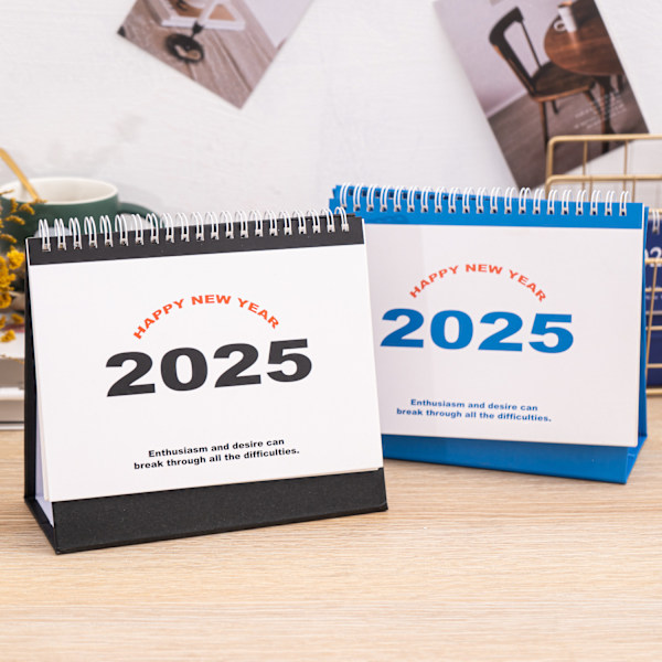 2025 Pöytäkalenteri Yksinkertainen Pieni Raikas Luova Työpöydän Koristeet Suunnitelma Punch Card Muistio Englanninkielinen Kalenteri green