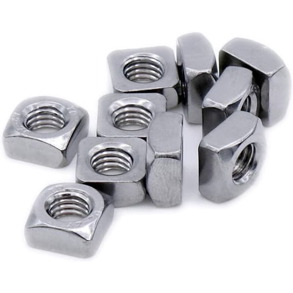 M8 (8mm) firkantmøtrik (affaset) – rustfrit stål (A2) (pakke med 20)