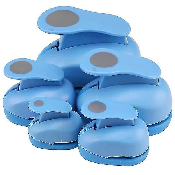 Circle Paper Punch, 5 PCS Circle Punches for Paper Crafts, 5 Different Sizes Circle Hole Punch, Random