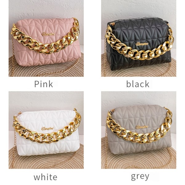 Fashion Women Girls Axelväskor Kedjeväskor svart black