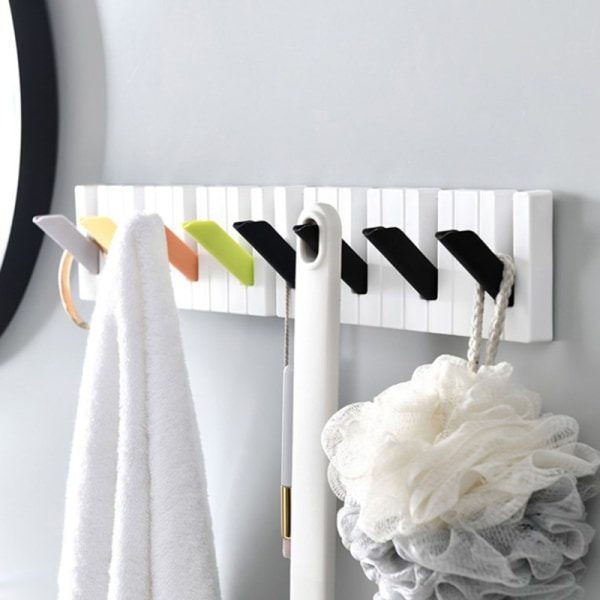 IC Pianotangenter Krokhängare Väggmonterad klädhängare Creative Wall H Sort