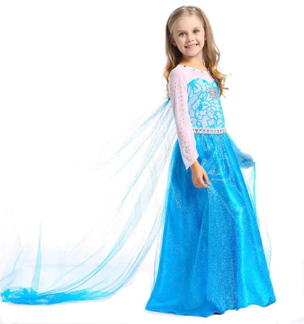 Elsa prinsessamekko + 4 lisävarustetta Sininen Blue 100 cm