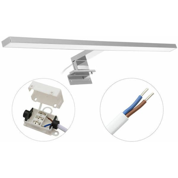 LED Baderomsspeil Frontlys, 6000K 8W Sminkespeil Lys, IP44, Hvitt Lys, 60cm