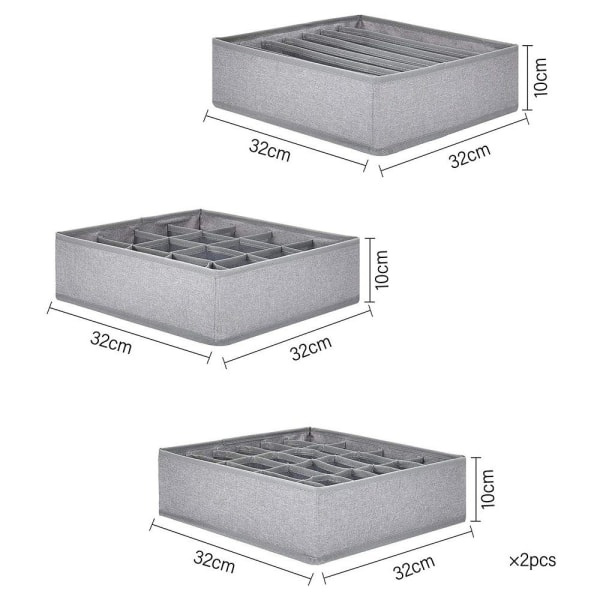 IC Opbevaringskasser 4 stk, organizer, 32*32*10cm