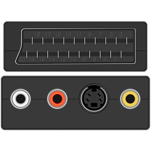 1,5 m Scart til 3RCA han-kabel, Scart han til RCA han omskiftelig lyd video AV-kabel adapter konverter lyd video til TV, DVD VCR