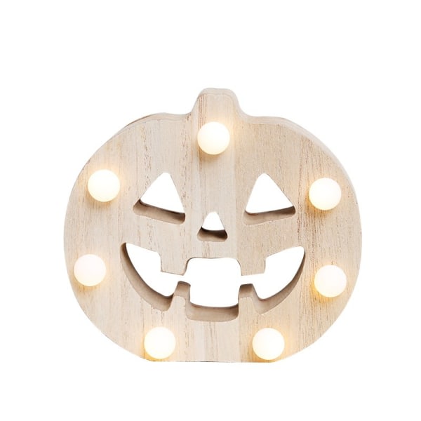 IC delar halloween hängande lyktorset, halloweenpumpa för skrämmande halloweenfestdekoration (leende pumpa)