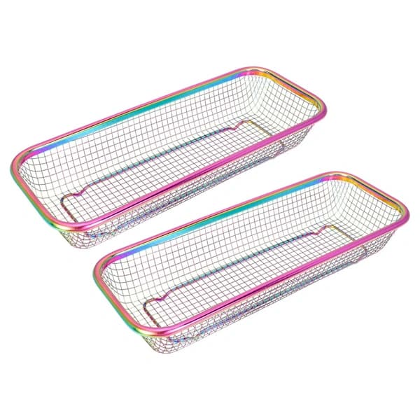 2 stk. spisepindeholder i rustfrit stål, redskabsholder, multi 30.80X12.30X5.40CM Multi 30.80X12.30X5.40CM