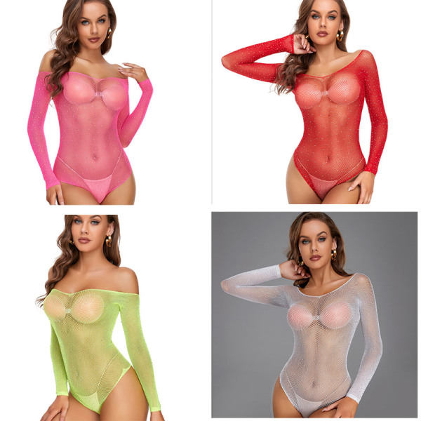 Nya Sexiga Kvinnokläder - Trendig & Het Bodysuit med Spets - Erotisk Underkläder i Röd
