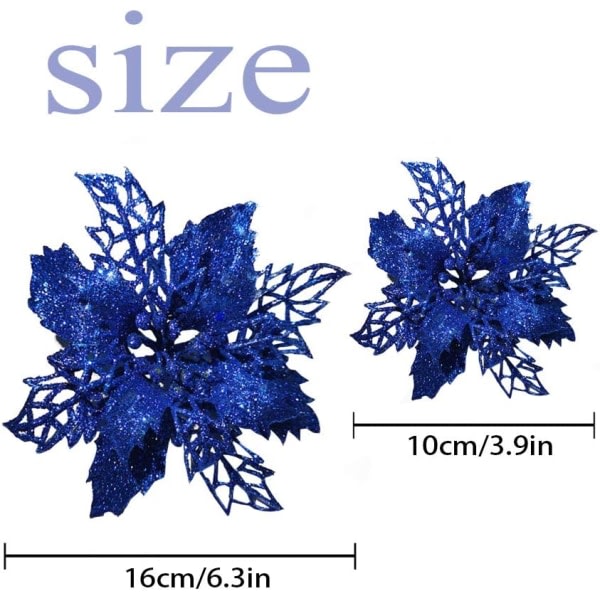 IC 12 stk julsimuleringsblomst, julstjerne julblomst,