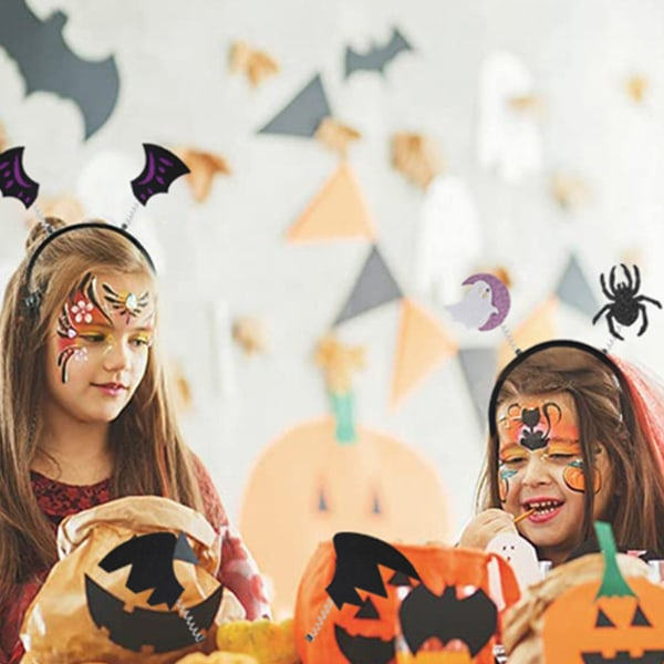 IC 8 stk Halloween Pandebånd, Græskar Spindel Bat Spøgelse Pandebånd til