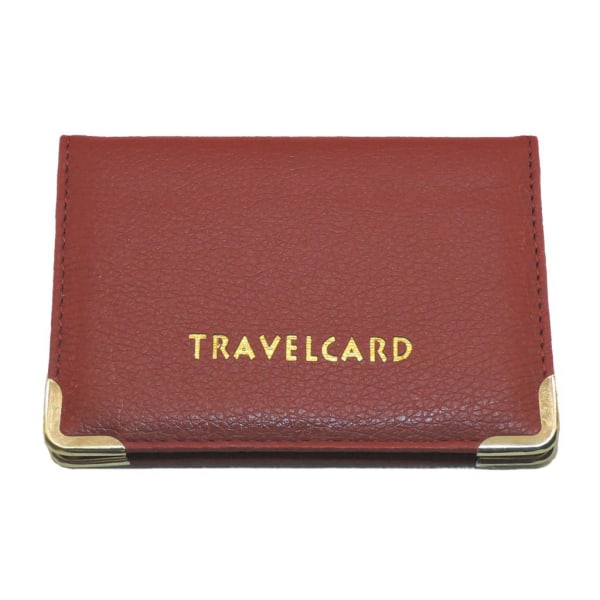 IC Travelcard - Portalbel liten korthållare - Vinrød Vin, röd