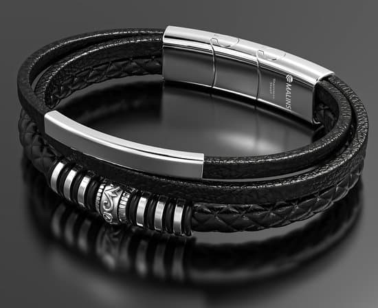 Malinsi læderarmbånd til mænd, sort flettet læder med rustfri stål accenter, 20cm + 2cm forlænger, gave til ham