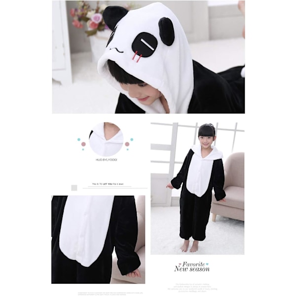 Lasten/Unisex Hieno Pukeutumis Eläin Asun Onesie Yöasu Pyjama Haalari Cosplay Kigurumi Joulu Halloween Hieno Pukeutumis panda 110