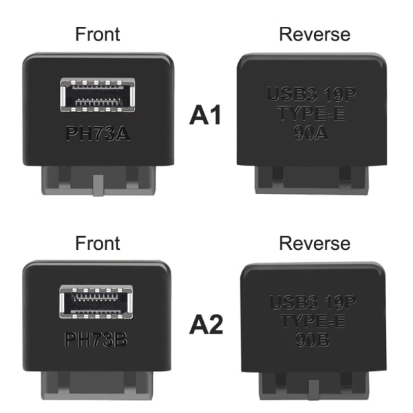 IC Moderkort USB Header Adapter USB3.0 19pin 20pin til TYPE-E 90 A1