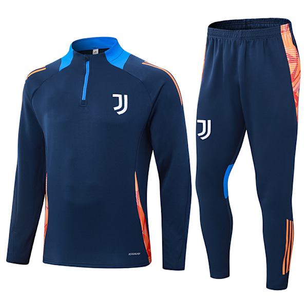 2425 Nya Spanien Portugal Brasilien Vuxen Långärmad Fotbollsträningsuniform Set Juventus/Kungsblå Juventus/Royal Blue L