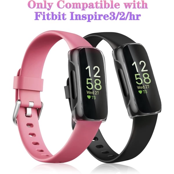 3-pack - etui kompatibelt med Fitbit Inspire 3 / Inspire 2 / Inspire IC