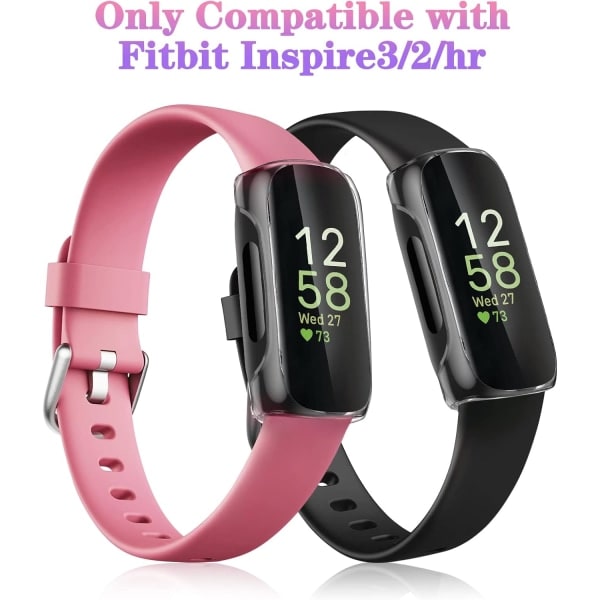 3-pak - etui kompatibelt med Fitbit Inspire 3 / Inspire 2 / Inspire HR