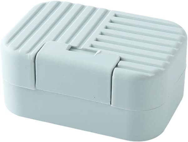 Resetui för tvål, 2-pack, läckagesäkra kompakta tvålhållare i plast med lock för resor och camping, 4,2 x 2,9 x 1,85 tum