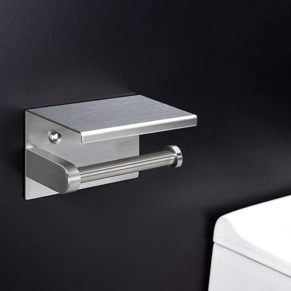 Toiletpapirholder, selvklæbende rustfrit stål, til køkken og badeværelse - 2..DEBUNS