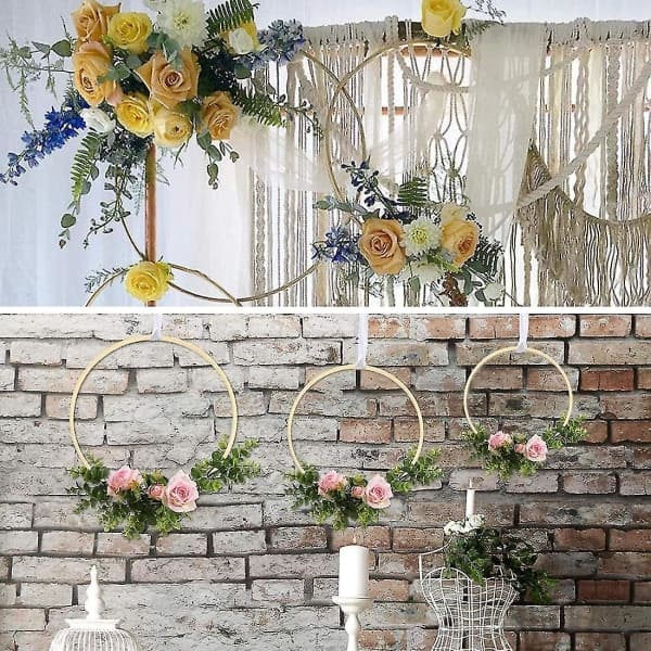 CNE 10-pakning kransring, makrame bambus tre blomster Ho