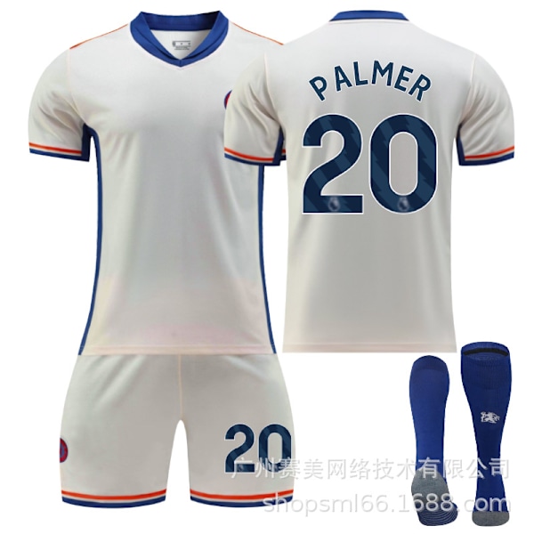 2425 Chelsea udebanetrøje Enzo nr. 8 James nr. 20 Palmer 6 Silva fodbolduniformssæt Size 20 socks 20#