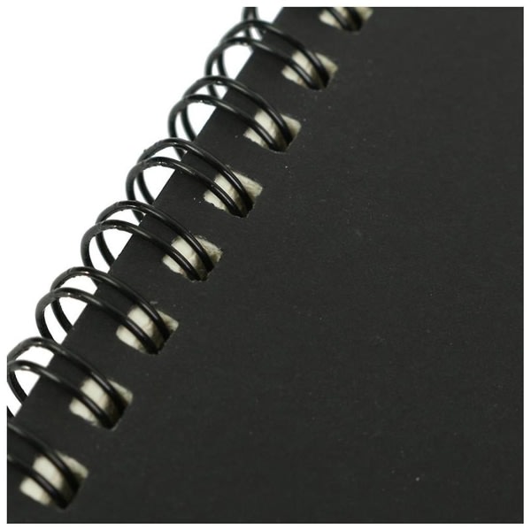 IC Retro Kraft Coil Sketch Skissbøger Blank Notebook Notebook Skoleartikler sort og hvid